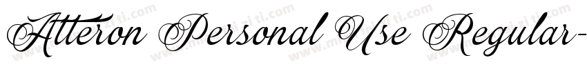 Atteron Personal Use Regular字体转换